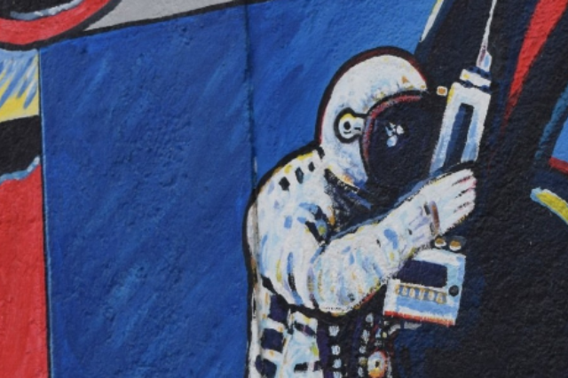 Painting of an astronaut.