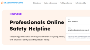 Professionals Online Safety Helpline